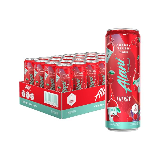 Alani Nu CHERRY SLUSH, Sugar Free, Low Calorie Energy Drinks, 200mg Caffeine, Biotin, B Vitamins,... | Amazon (US)