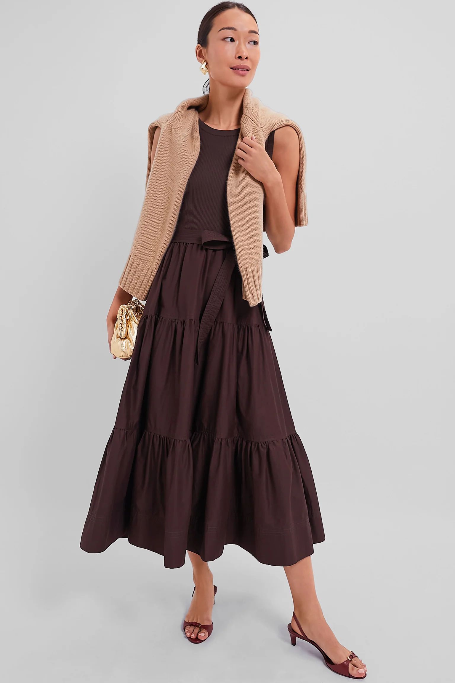 Brown Sleeveless Maxi Dress | Tuckernuck (US)