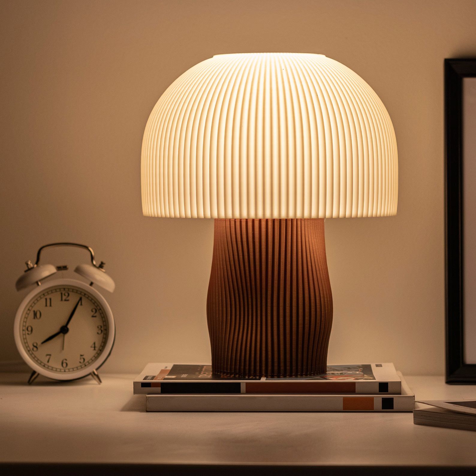 Modern Mushroom Table Lamp, Bedroom Lighting for Aesthetic Home Decor - Etsy | Etsy (US)