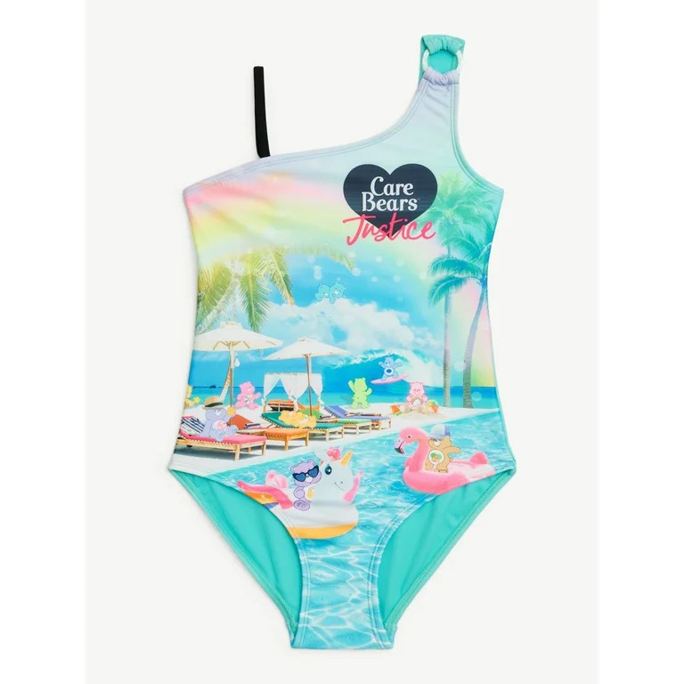 Justice Care Bears One Piece Beach Swimsuit, Sizes 5-18 - Walmart.com | Walmart (US)