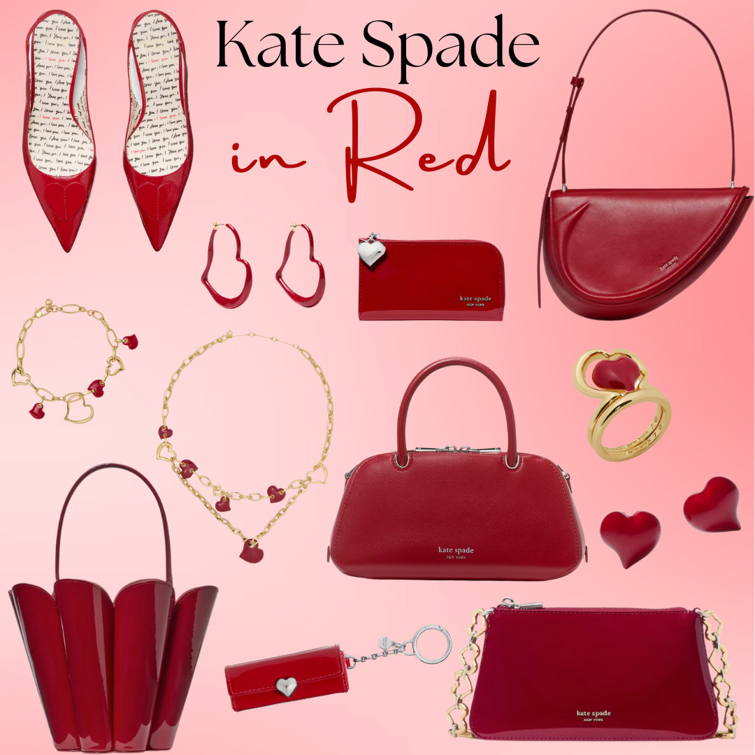 @Kate Spade in RED is timeless, romantic, and always in style.

Whether you’re shopping for Valentine’s Day, a pop of color for winter outfits, or a classic red accessory you’ll wear year-round, these Kate Spade bags, shoes, and heart jewelry are the perfect mix of playful and polished.

Red accessories instantly elevate neutral outfits and make the easiest statement — from everyday handbags to cute heart details that feel festive without being over the top. Everything linked is a wearable shade of red you can style long after Valentine’s Day ends. ❤️

✨ Perfect for: Valentine’s outfits, date night looks, gift ideas for her, red handbags, heart jewelry, and classic designer accessories you’ll keep forever. 

♠️ All styles tagged!

 #LTKFindsUnder100 

#LTKBeauty #LTKValentine #LTKSeasonal