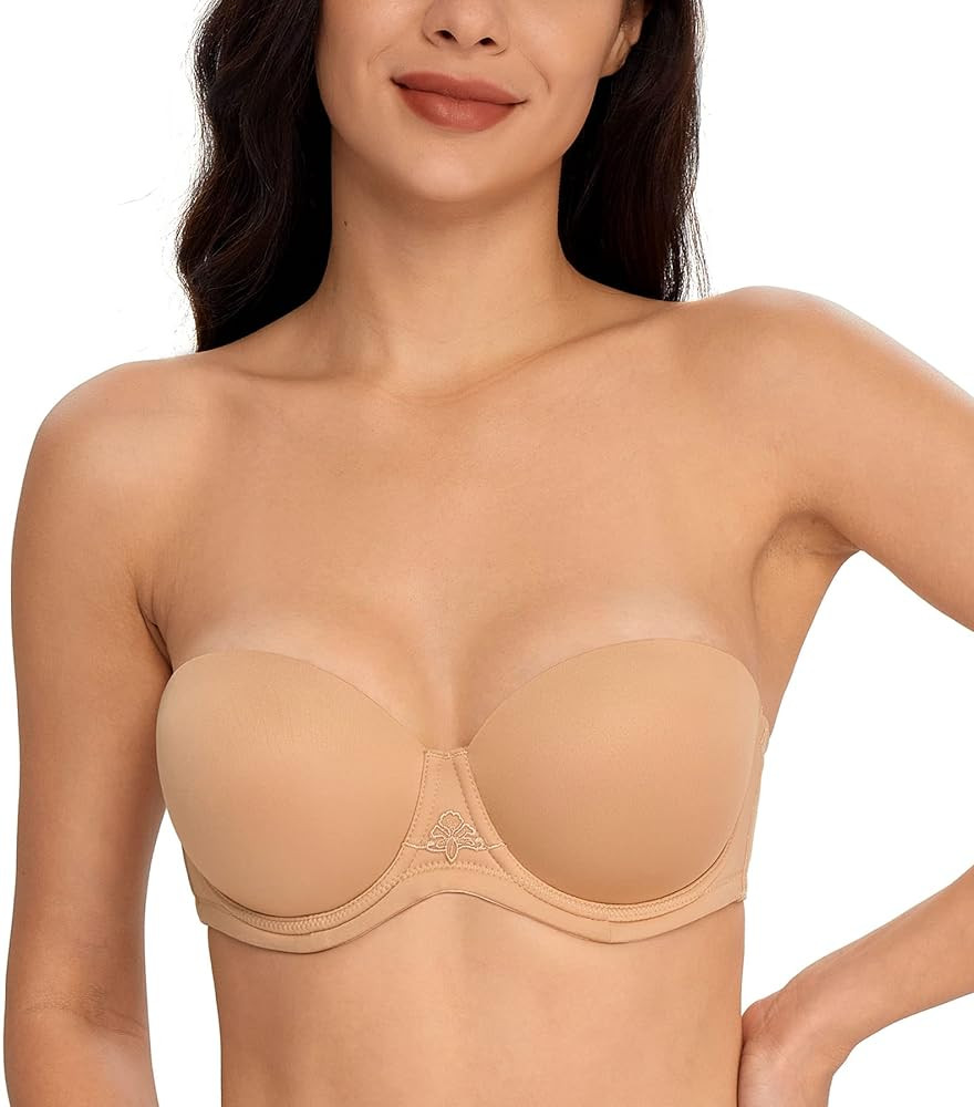 HACI Full Figure Strapless for Women Bra Multiway Coverage Underwire Plus Size Red Carpet Bras | Amazon (US)