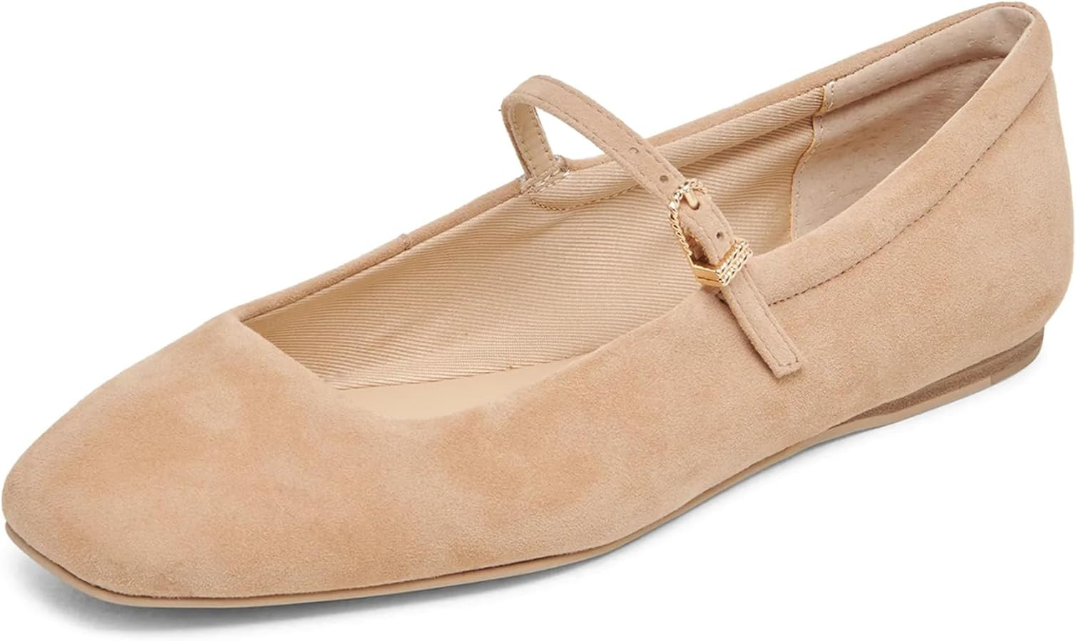 Mary Jane Ballet Flats for Women Casual Square Toe Slip On Flats Comfortable Ankle Buckle Strap B... | Amazon (US)