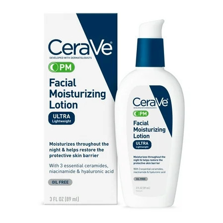 CeraVe PM Facial Moisturizing Lotion Night Cream, 3 fl oz | Walmart (US)