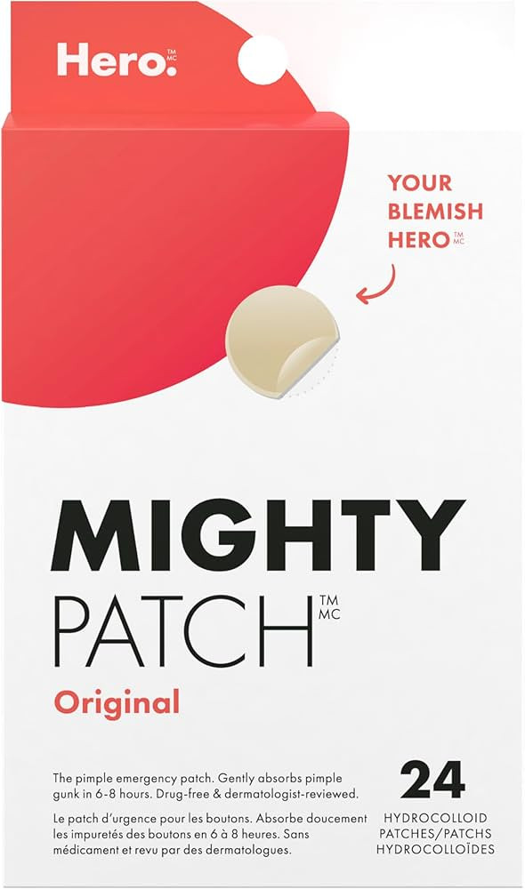 Mighty Patch Original from Hero Cosmetics - Hydrocolloid Pimple Patch, Nightime blemish patch, wa... | Amazon (CA)
