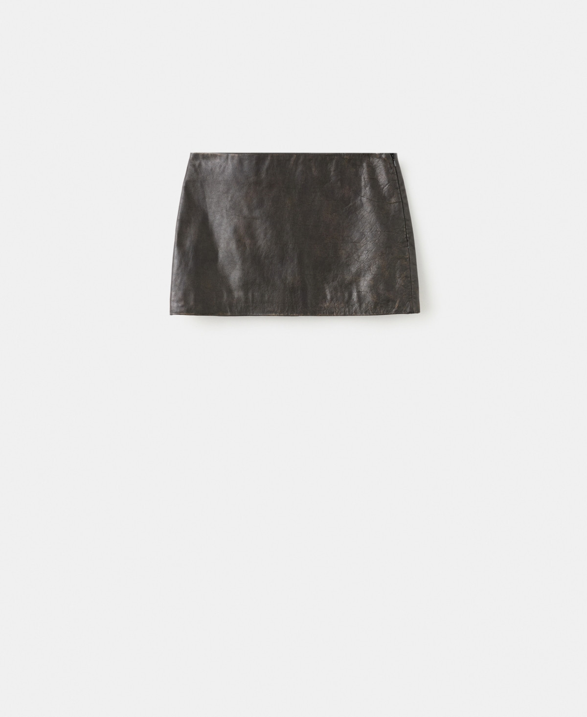 Mango Women's Leather Miniskirt - Brown | Macy's