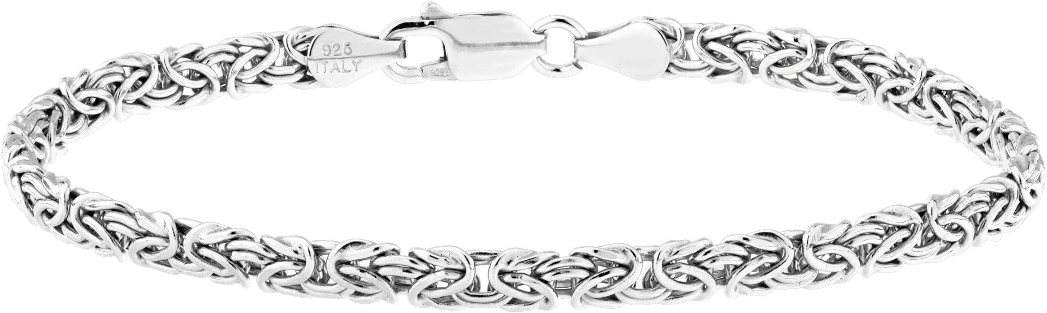 MiaBella 925 Sterling Silver or 18K Gold Over Silver Italian 4mm Byzantine Link Chain Anklet Ankl... | Amazon (US)