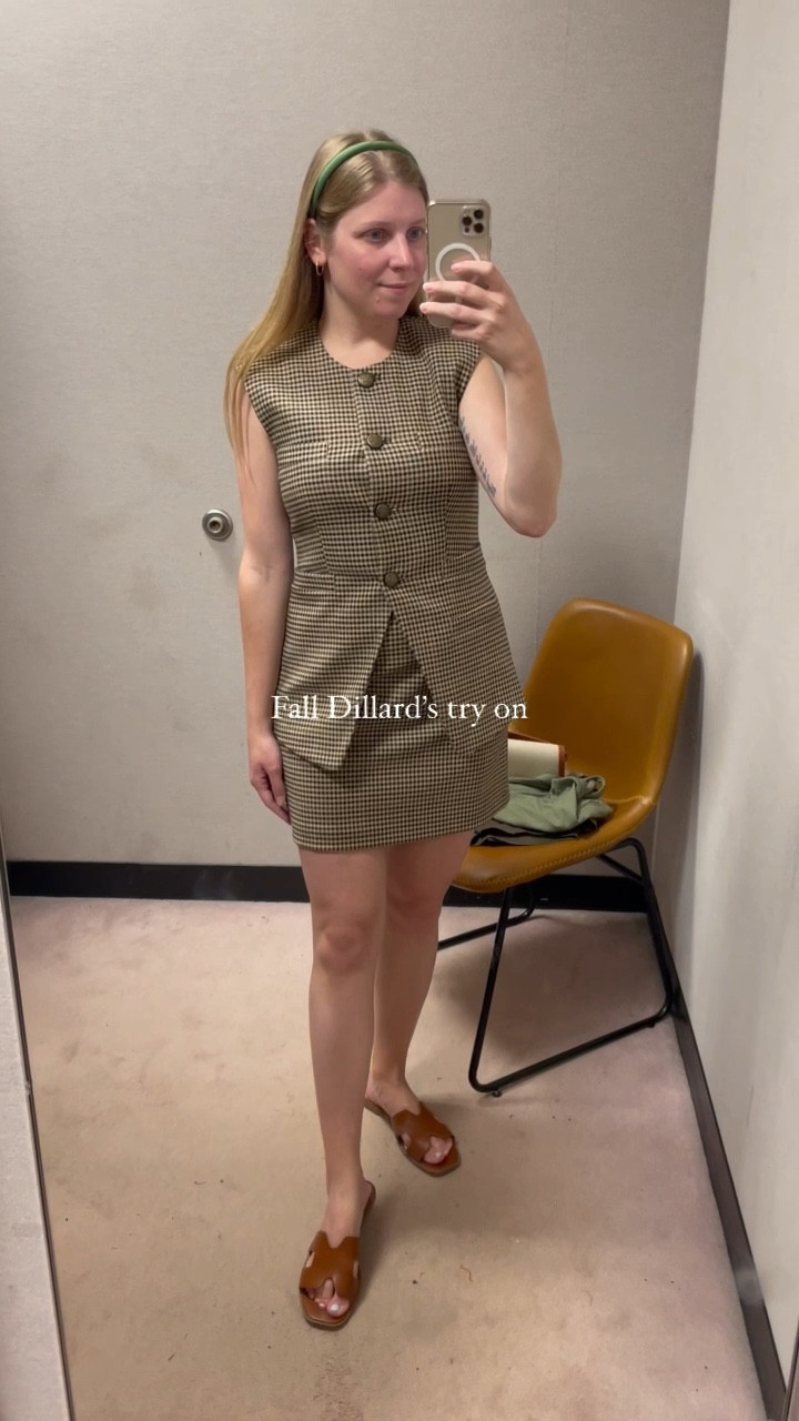 Fall plaid sets (pants, skirts, and waistcoat / vest tops)  