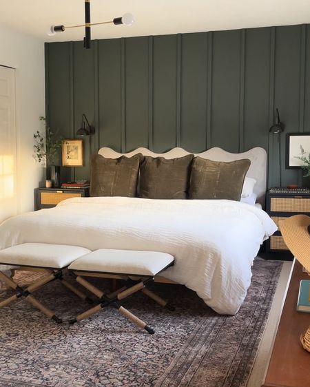 Golden hour in the bedroom is 🙌 

Bedroom inspo Green bedroom Scalloped headboard

#LTKhome