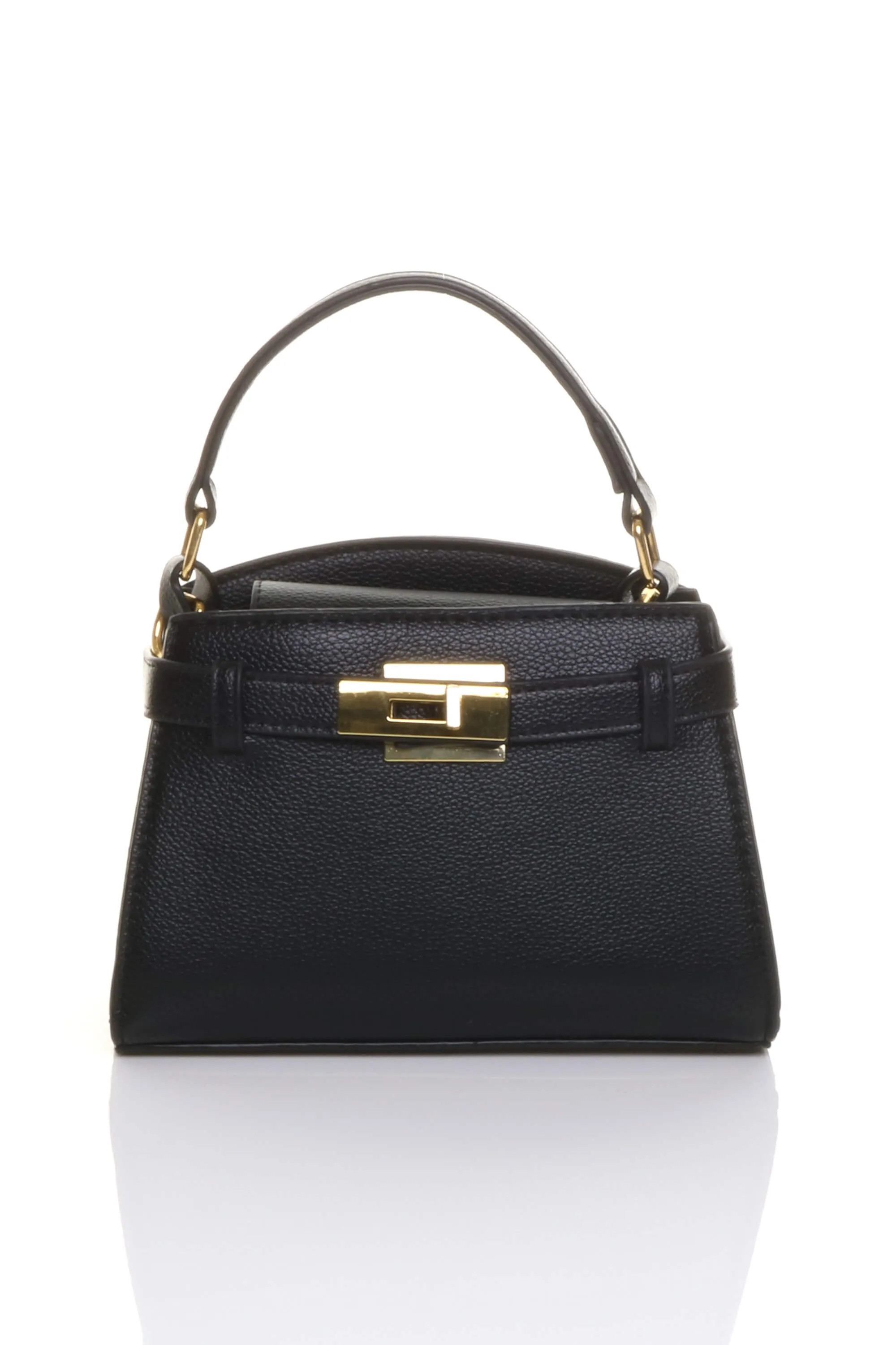 Top Handle Buckle Strap Mini Tote Shoulder Bag | Boohoo.com (UK & IE)