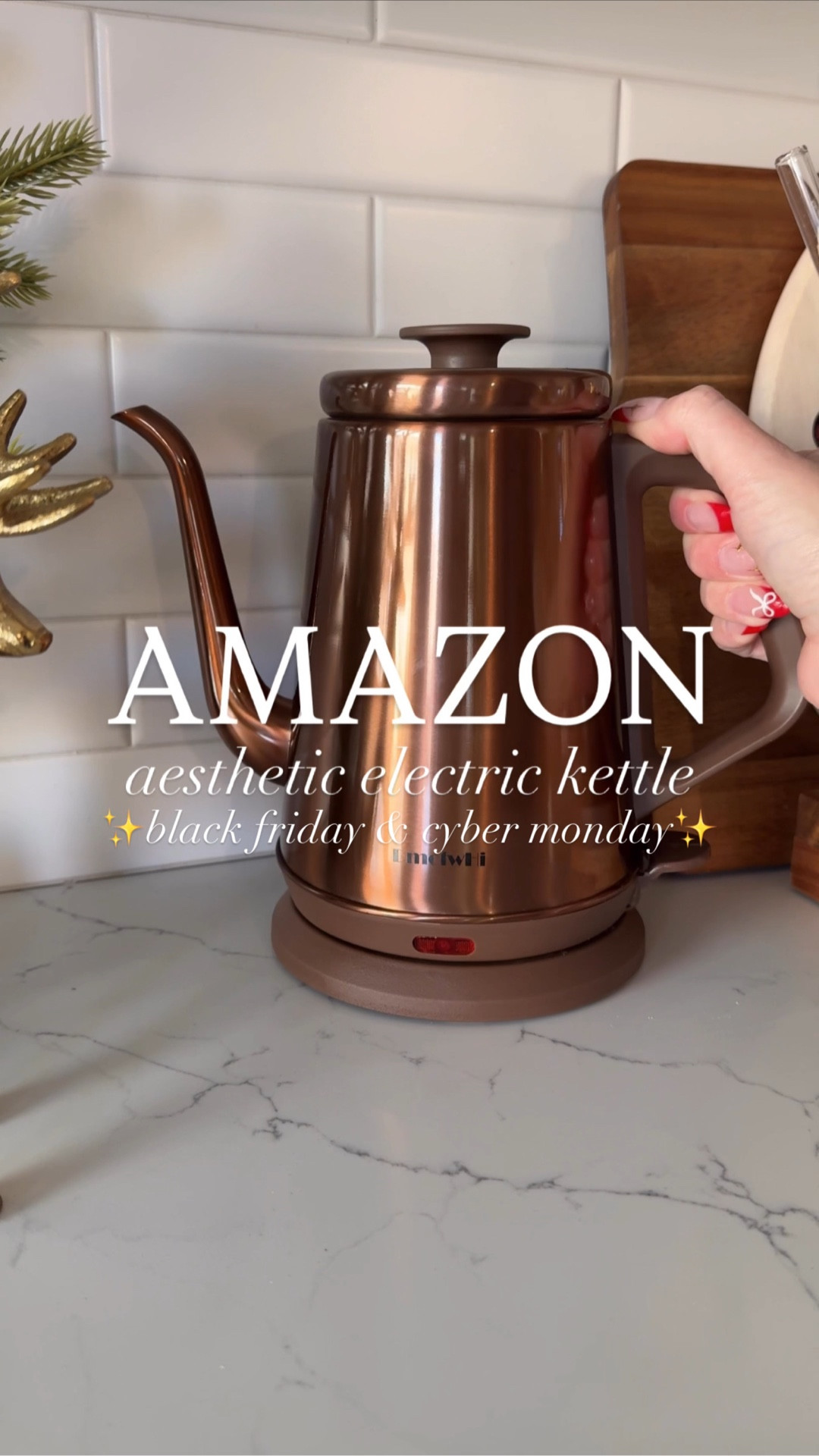This stunning electric tea kettle from Amazon is on deal for Black Friday & Cyber Monday! ☕️🤎

#amazonhome #asmr #thesistershoppers #tealovers #amazonmusthave

#LTKGiftGuide #LTKselfcare #LTKCyberWeek
