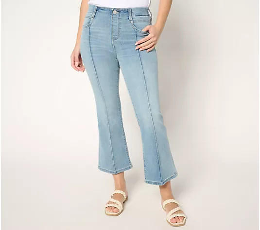Make Your Selection: Liverpool Los Angeles Gia Crop Jean with Pintucks | QVC