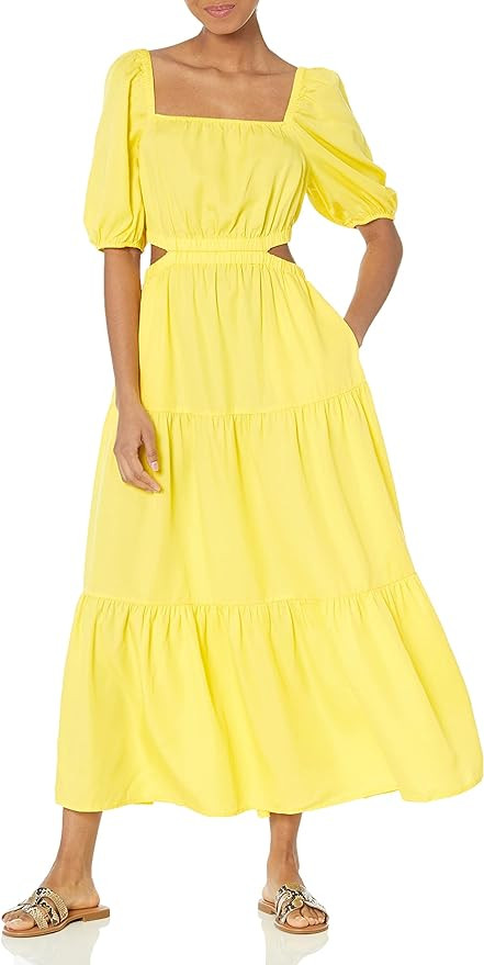 The Drop Women's Anaya Square-Neck Cutout Tiered Maxi Dress | Amazon (US)