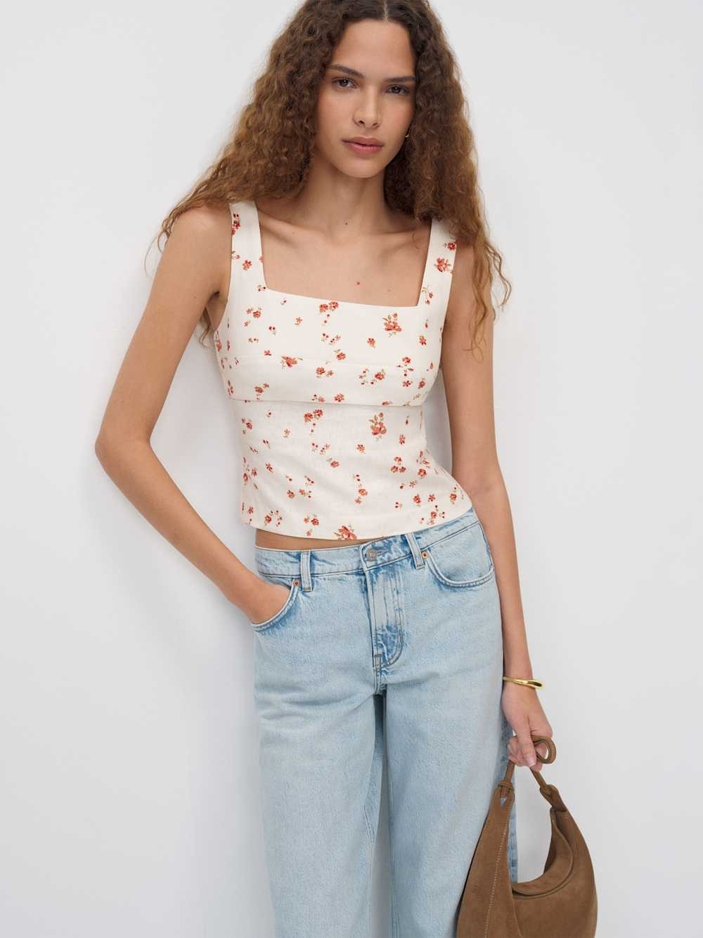 Clarence Linen Top | Reformation (Global)