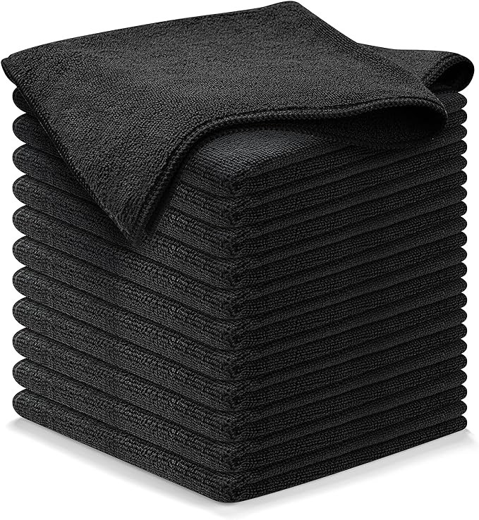 Microfiber Cleaning Cloth - 12Pcs 12.5x12.5 inch High Performance - 1200 Washes, Ultra Absorbent ... | Amazon (US)