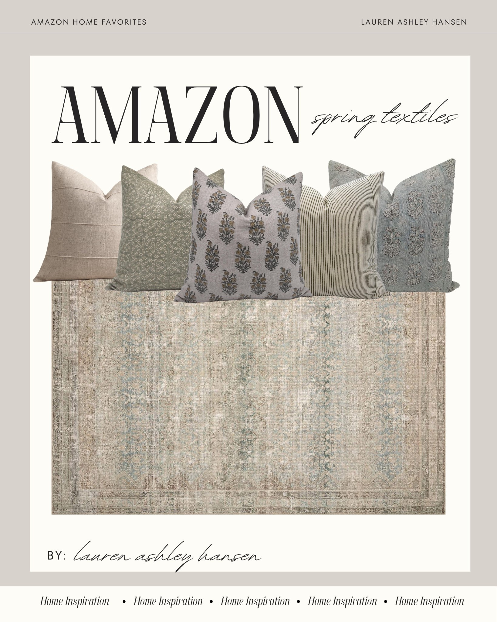 We added this vintage inspired rug to the boys playroom and it’s the perfect low pile style! This is the Jade/Natural and it’s perfect for spring. I love it paired with all of these affordable Amazon pillow covers! 

#LTKHome