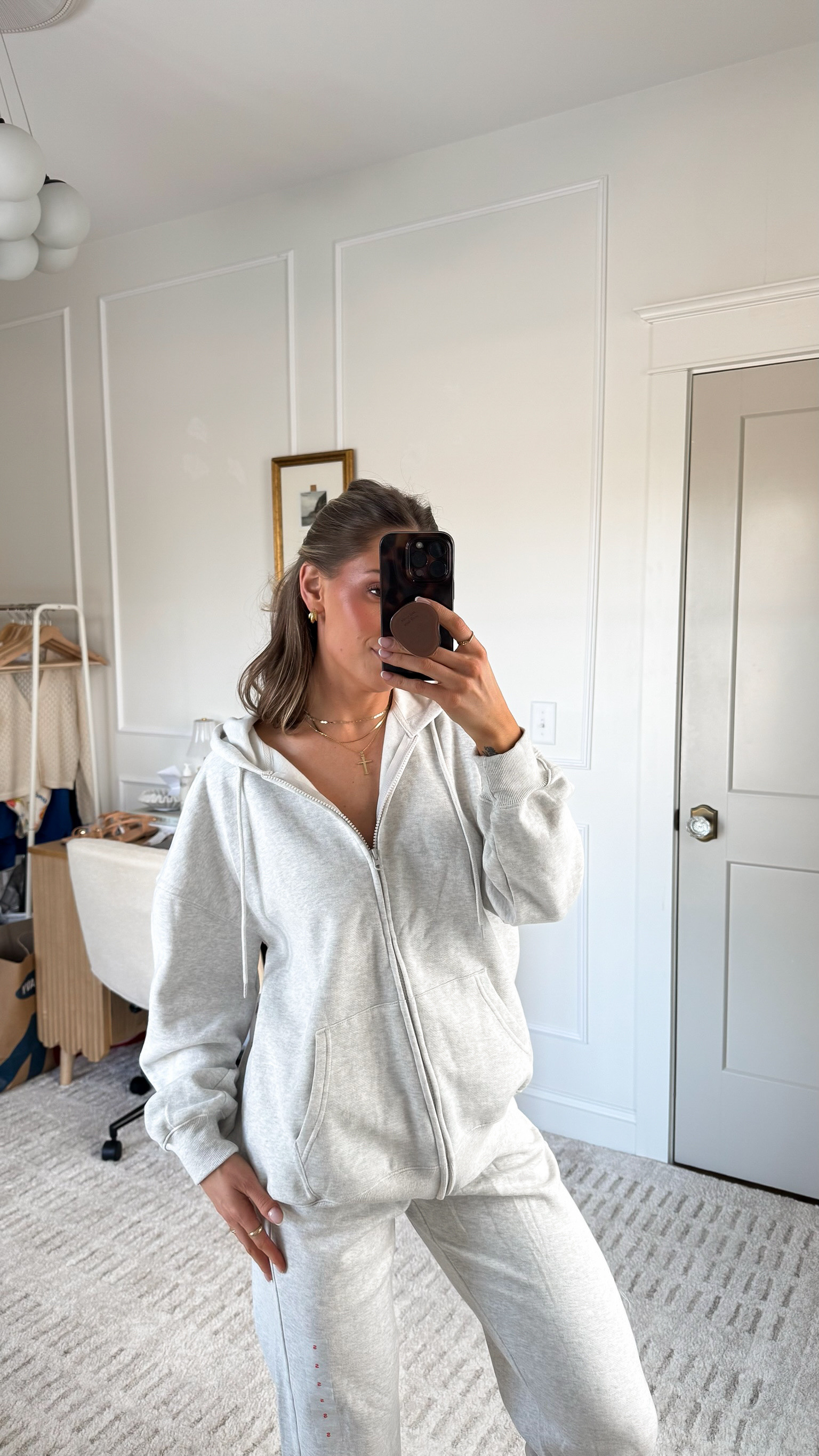 extra high waisted jogger sweats with an oversized zip up hoodie. wearing the pants in a small and the zip up in a xs. comes in multiple colors!! great affordable trendy option! 

 

#LTKSeasonal #LTKFindsUnder50 #LTKStyleTip