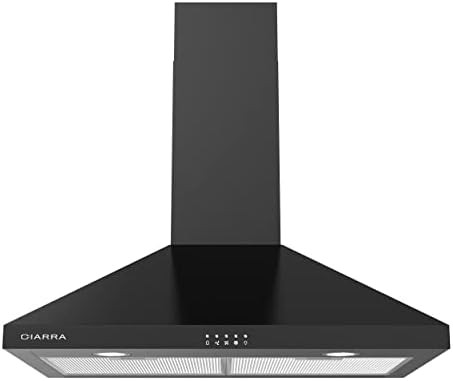 CIARRA Black Range Hood 30 inch 450 CFM with Anti-Fingerprint Design Ductless Hood Vent for Kitch... | Amazon (US)