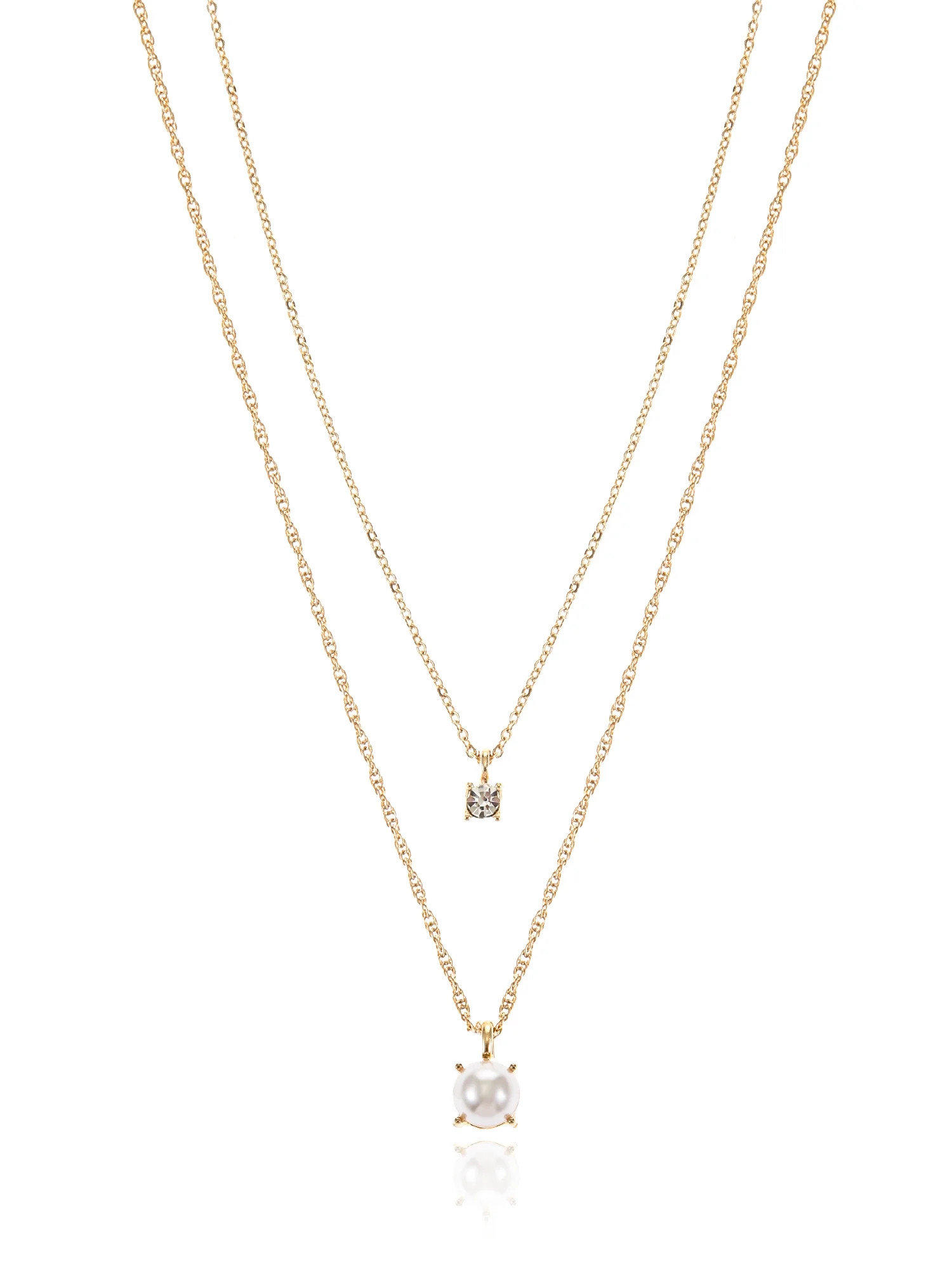 Time and Tru Goldtone Birthstone Necklace Set, June, Pearl, 2 Pieces - Walmart.com | Walmart (US)