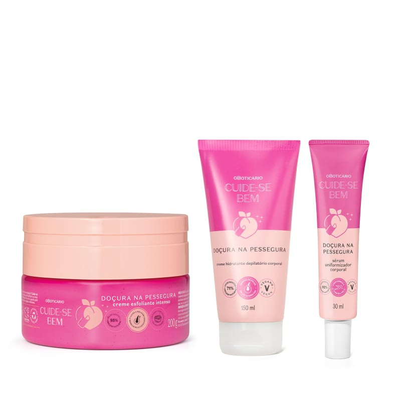 Combo Passou, Depilou: Creme Esfoliante 200g + Creme Depilatório 150ml + Sérum Uniformizador 30... | oBoticario (BR)