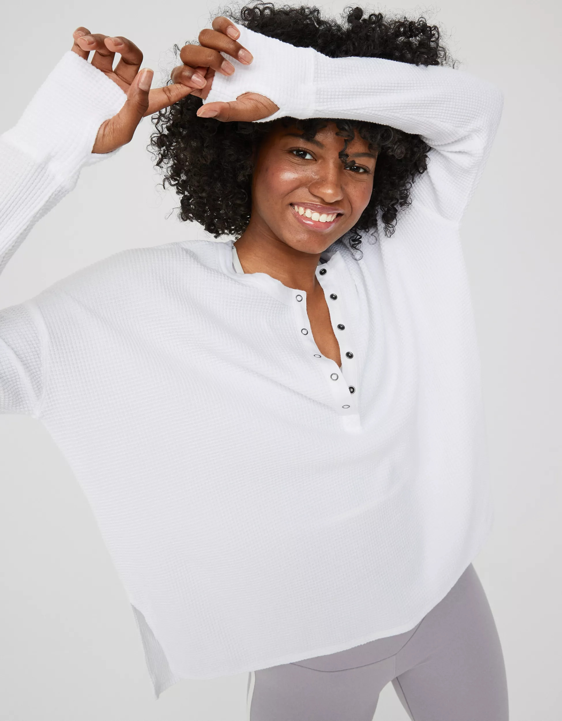 OFFLINE By Aerie Wow! Waffle Henley T-Shirt | Aerie