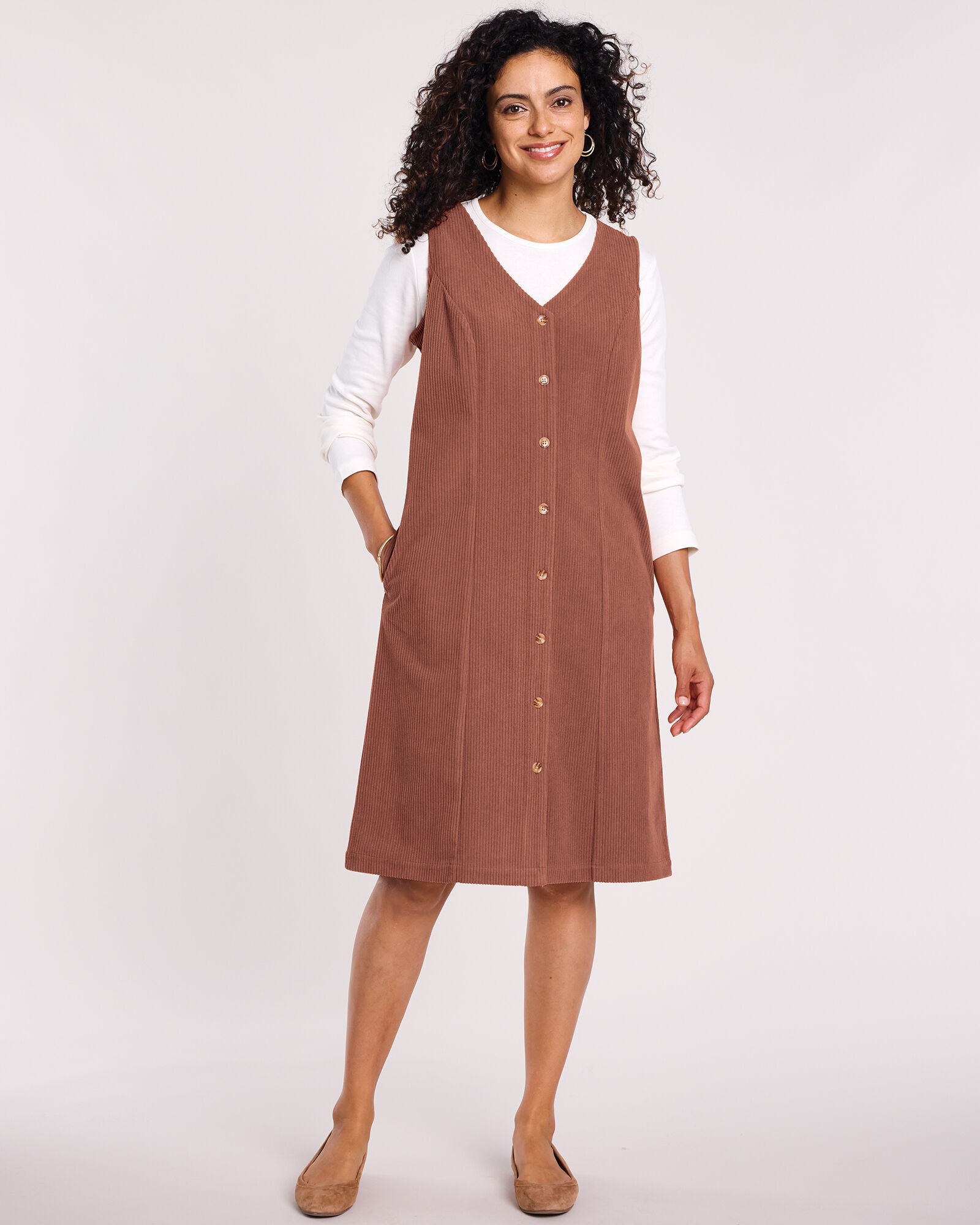 Blair Women's Corduroy Jumper - Red - 3XL - Womens Plus / Plus | Blair