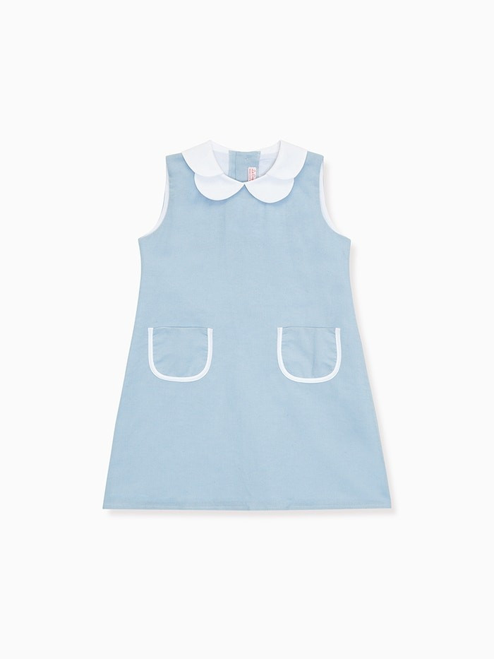 Blue Emma Girl Dress | La Coqueta