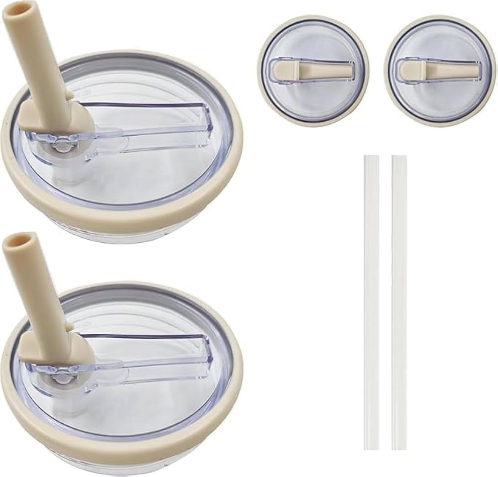 2 Pack 40 oz Tumbler Flip Straw Lid Replacement fit for Stanley Quencher, Spill Proof Splash Resi... | Amazon (US)