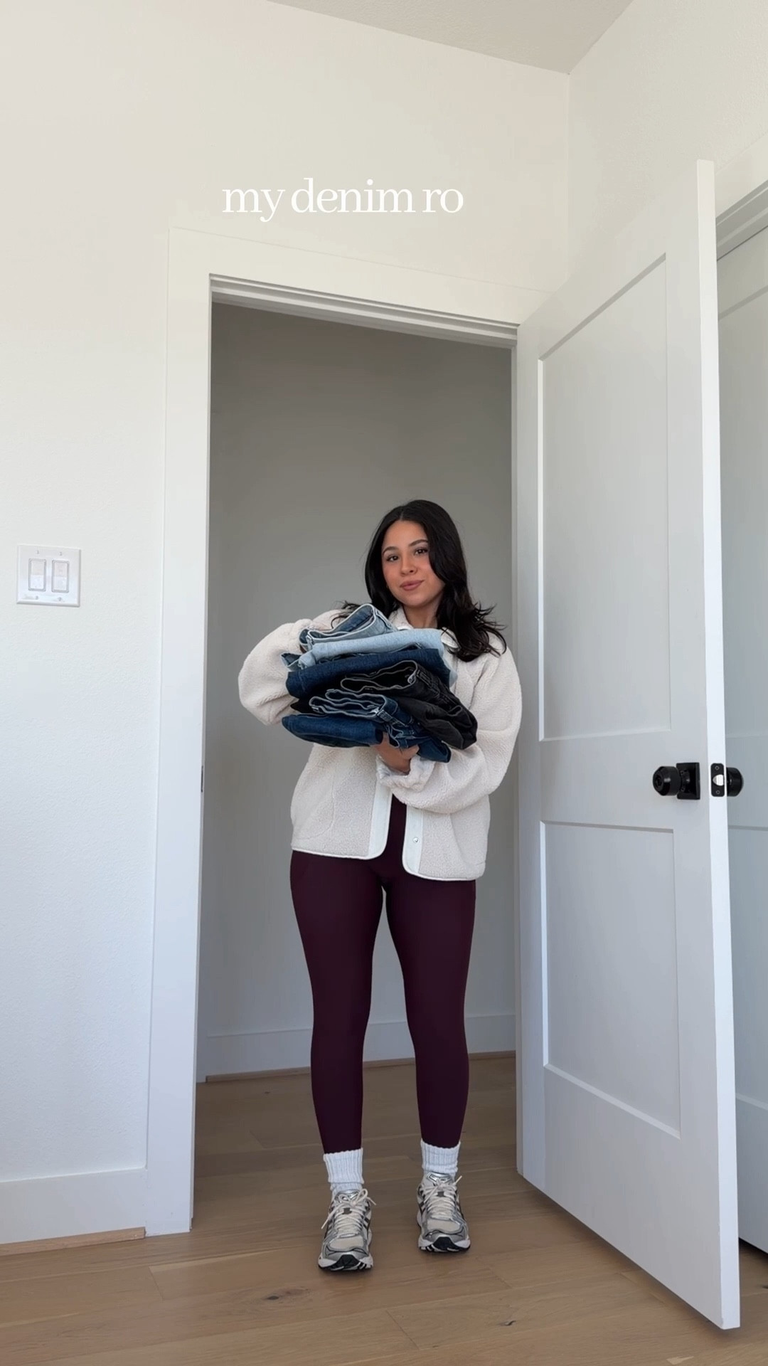 Short girl friendly denim rotation 
Wearing a size small petite in all jeans Long sleeve: small 
Faux leather jacket: small petite 
Black boots: 6.5 
Grey cardigan: xs 
Loafers: 6.5 
Faux fur coat: xs 
Two tone ballet flats: 6.5 
Cropped denim jacket: 4 

#LTKootd #LTKgrwm #LTKPetite