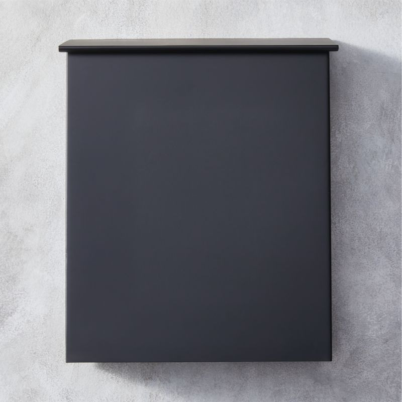Damon Modern Black Vertical Mailbox | CB2 | CB2