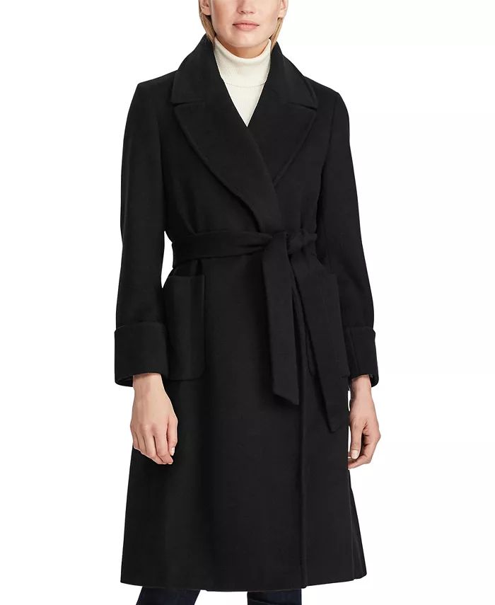 Lauren Ralph Lauren Women's Wool-Blend Wrap Coat & Reviews - Coats & Jackets - Women - Macy's | Macys (US)
