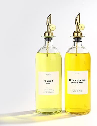 Molimoli Oil and Vinegar Dispenser with Metal Pour Spout, Weighted Pourer, Glass Bottle Dispenser... | Amazon (US)