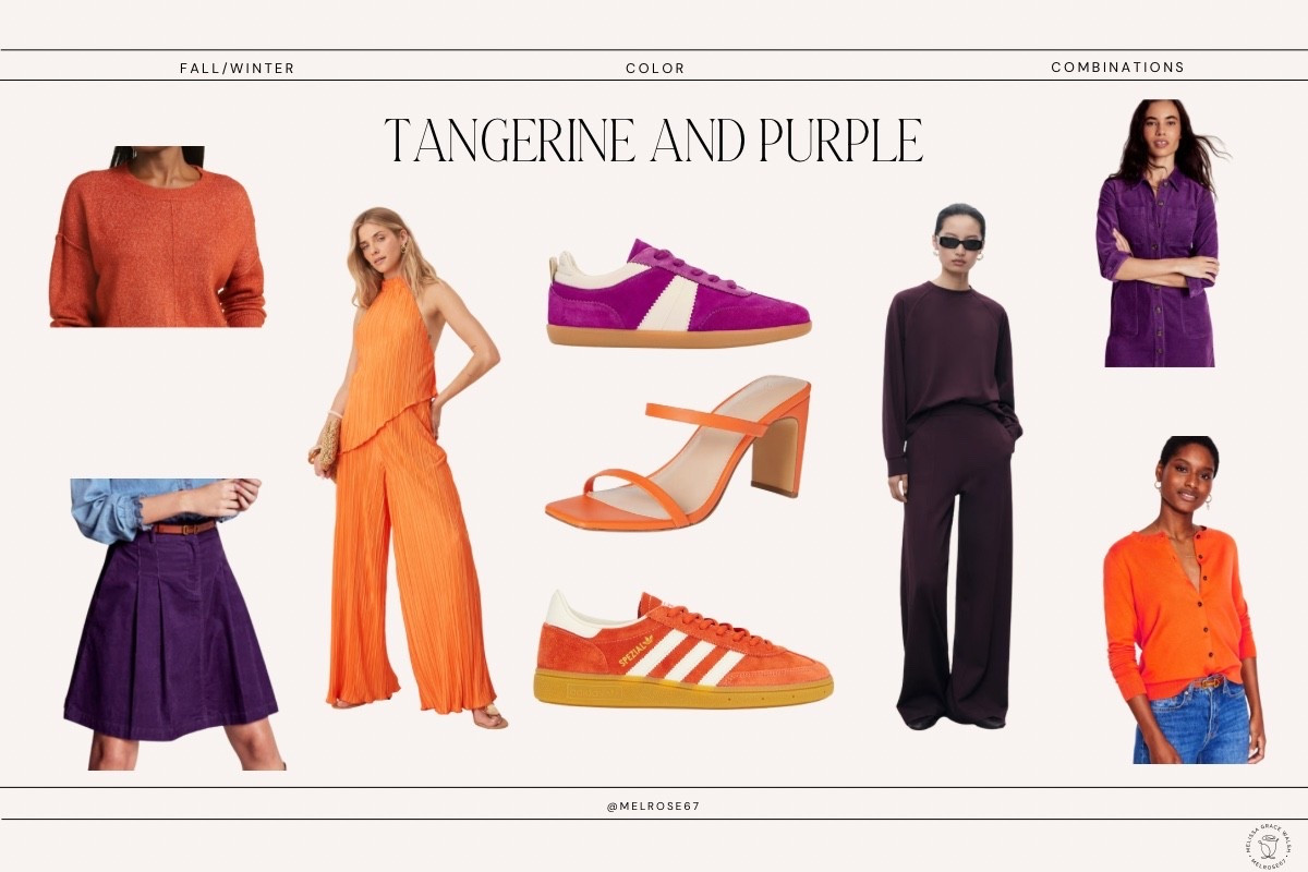 Tangerine a purple outfit color combo

#LTKStyleTip #LTKNYFW