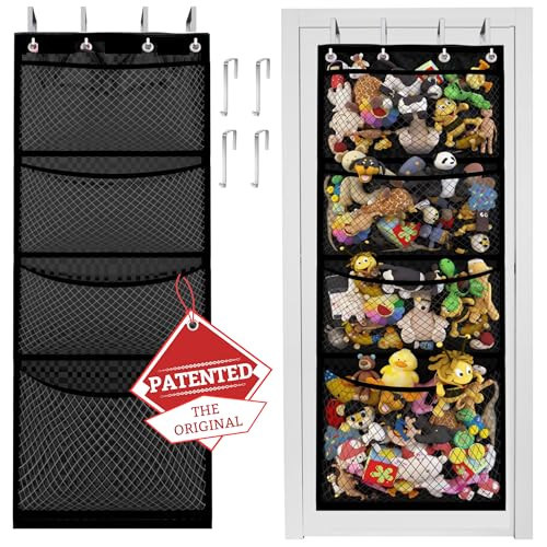 Honeyera (Patented) The Original Storage for Stuffed Animals, Over Door Organizer for Stuffies, Baby Accessories, Toy Plush Storage, Breathable Hanging Storage Pockets Big Girls Toddler Large Bag | Amazon (US)