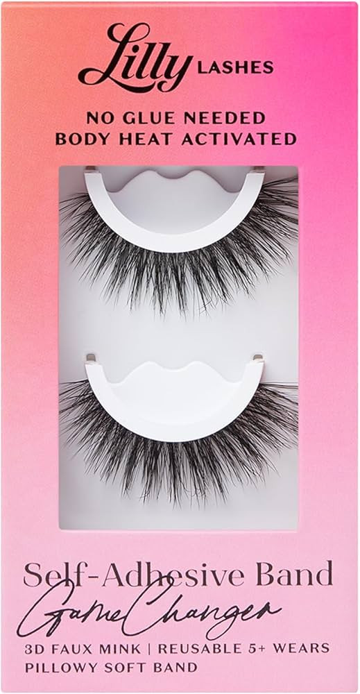 Lilly Lashes 3D Self Adhesive Eyelashes, No Lash Glue Needed, Body Heat Activated Press on Lashes... | Amazon (US)