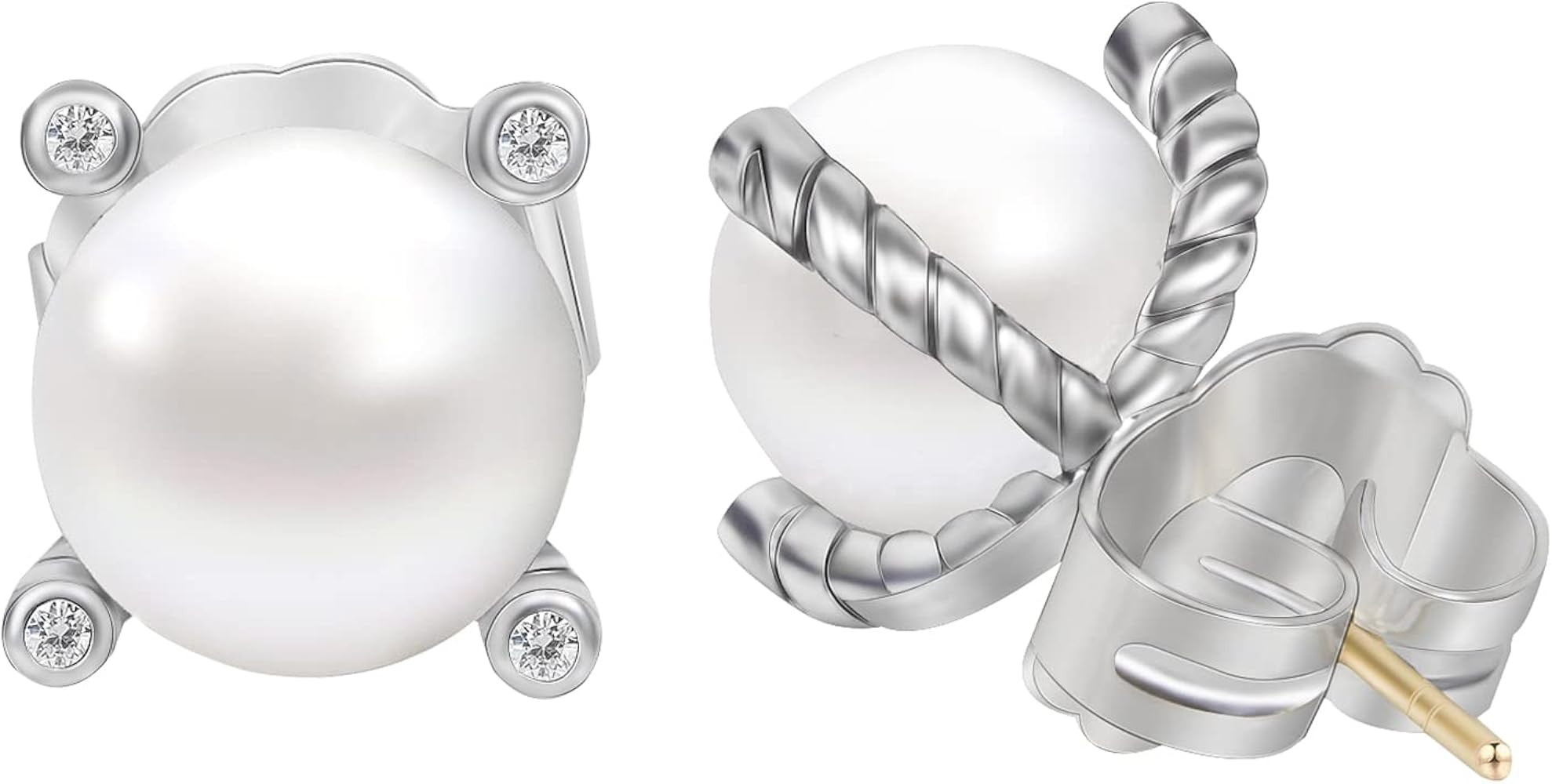 Designer Inspired Twisted Cable Wire Imitation Pearl Stud Earrings for Women Antique Fashion Bran... | Amazon (US)