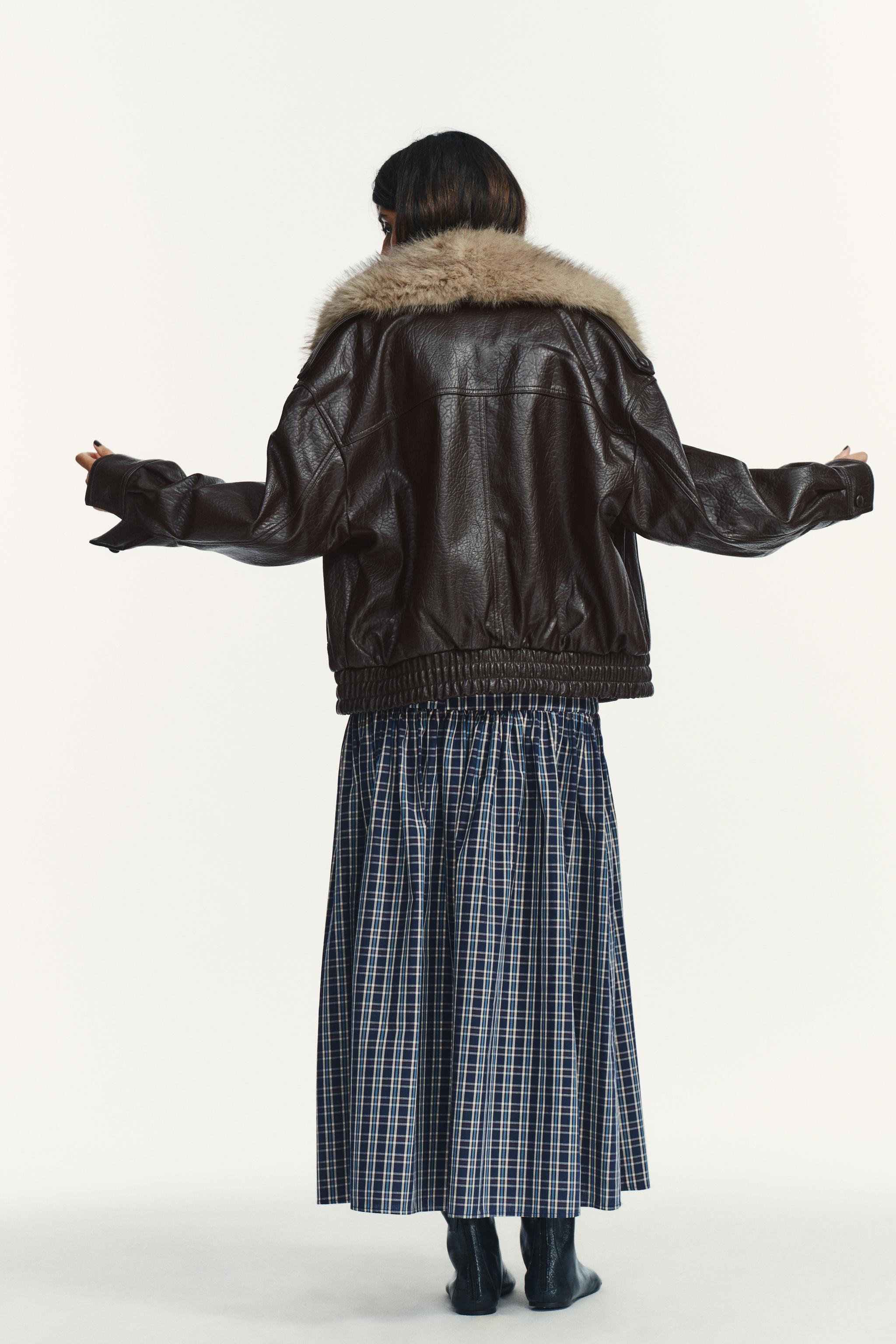 FAUX LEATHER JACKET WITH REMOVABLE COLLAR | Zara US