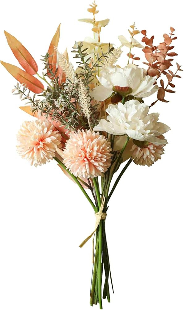 Artificial Flowers Fake Flower Bouquets Wedding Silk Dandelion Flowers Faux Floral Arrangement fo... | Amazon (CA)