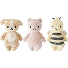 cuddle + kind Baby Animal Bundle - Baby Puppy, Baby Kitten(blush), Baby Bee - Set of 3 Lovingly H... | Amazon (US)