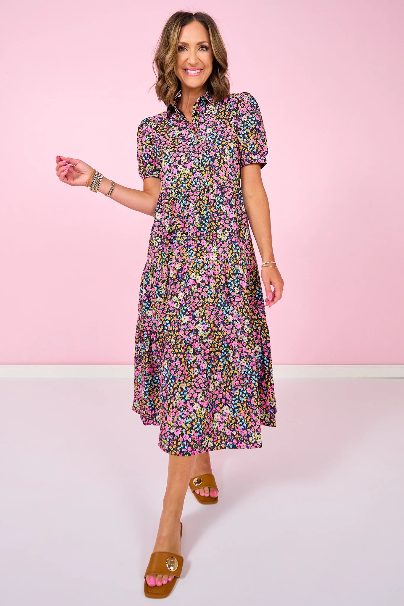SSYS Emery Short Sleeve Dress In Wildflower | SSYS