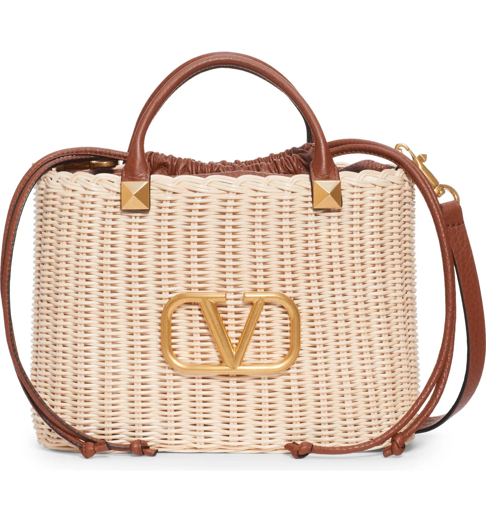 Valentino Garavani VLOGO Small Straw Basket Bag | Nordstrom | Nordstrom