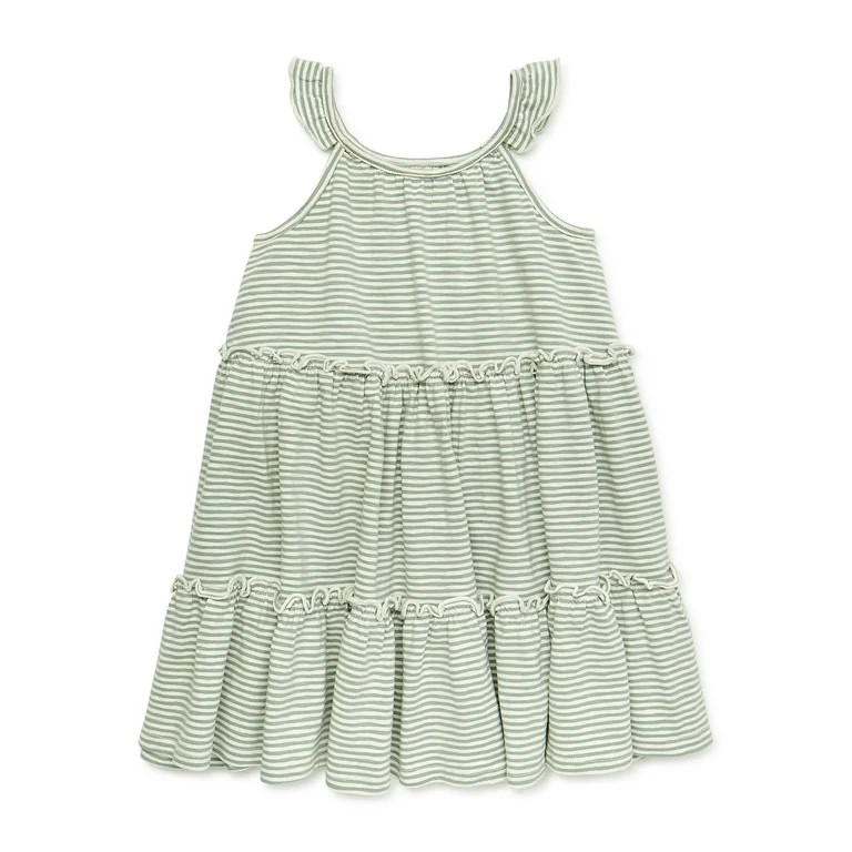 easy-peasy Toddler Girl Sleeveless Tiered Ruffle Dress, Sizes 12M-5T | Walmart (US)