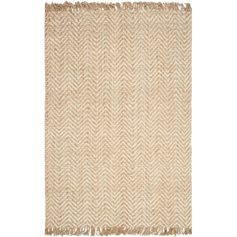 SAFAVIEH Natural Fiber Gillian Chevron Jute Area Rug, Bleach/Natural, 5' x 8' - Walmart.com | Walmart (US)