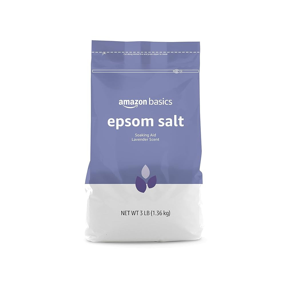 Amazon Basics Epsom Salt Soaking Aid, Lavender Scented, 3 Pound, 1-Pack (Previously Solimo) | Amazon (US)