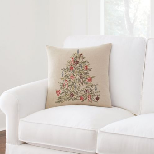 O Tannenbaum Embroidered Pillow Cover | Ballard Designs, Inc.