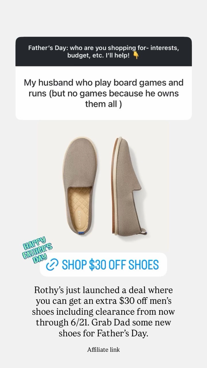 Rothy’s just launched a deal where you can get an extra $30 off men’s shoes including clearance from now through 6/21. Grab Dad some new shoes for Father’s Day.

#LTKMens #LTKSaleAlert #LTKdayinmylife