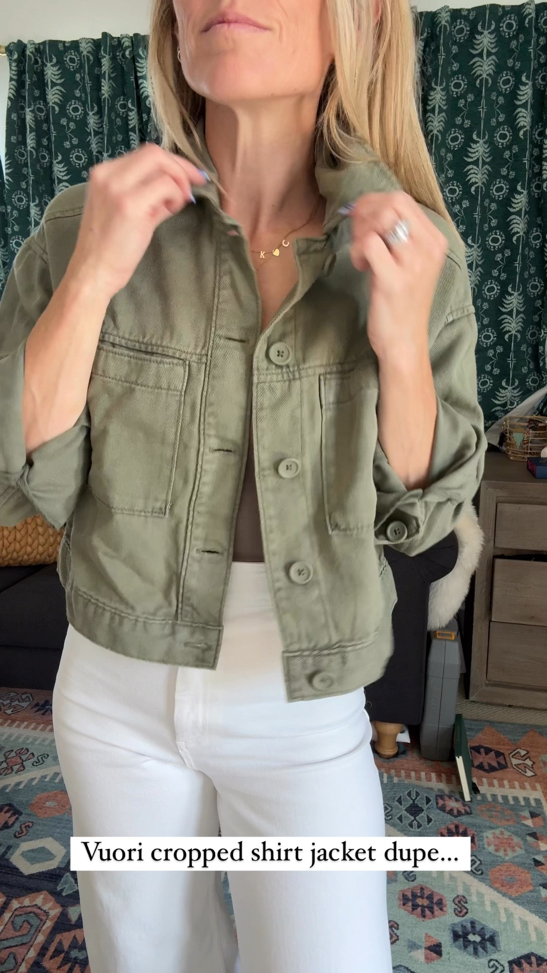 Loving this great layering piece.  A lightweight utility cropped shirt jacket that looks a lot like the vuori one.

#SummerLayers #SummerOutfit #utilityjacket #ShirtJacket

#LTKSummerSales #LTKSeasonal #LTKFindsUnder50