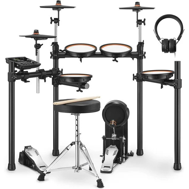 Donner Professional Electric Drum Set, 425 Sounds, 5 Drums 3 Cymbals, 30+ Drums Kits with Dual Zo... | Walmart (US)