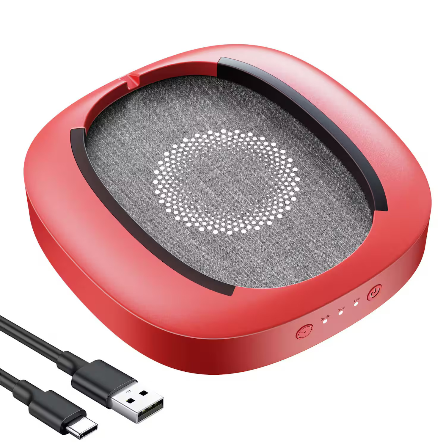 Cozy Serene - Mouse Silent Jiggler Black Mover With Adjustable Interval Timer And Ultra-silent - Wireless - Red and Grey-Dot-LARGE TURNTABLE | Best Buy U.S.