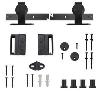 Everbilt 72 in. Dark Oil-Rubbed Top Mount Sliding Barn Door Track and Hardware Kit 14495 | The Home Depot